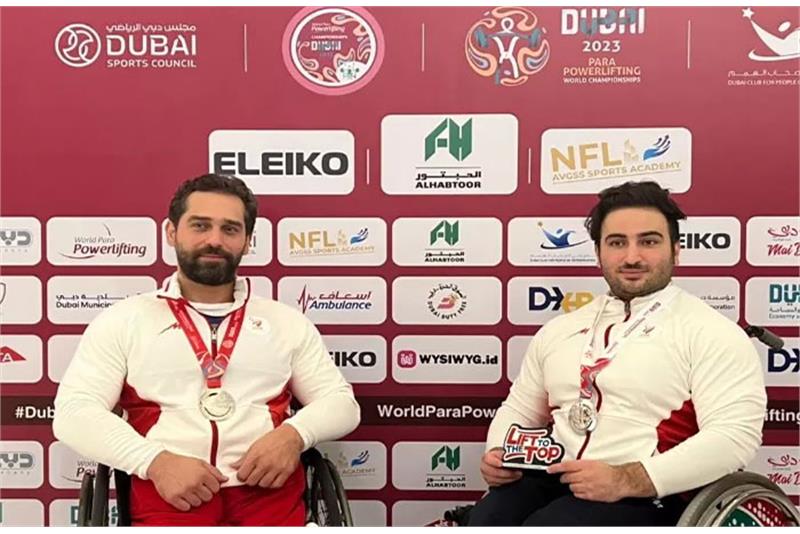 news| paralympic| Dubai 2023 Para Powerlifting Worlds| Amir Jafari Won Silver| Ali Seifi Stood 3rd in Total of Up to 65kg